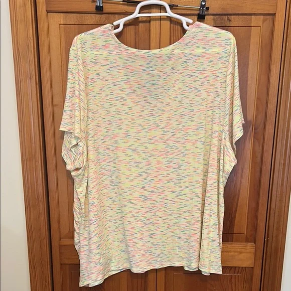 Lane Bryant Multicolored Neon Relaxed Short Sleeve Tee – Plus Size 6X (34-36 NWT - Picture 5 of 9